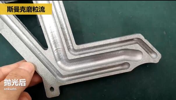 磨粒流對航空3D打印件拋光，切開看效果！